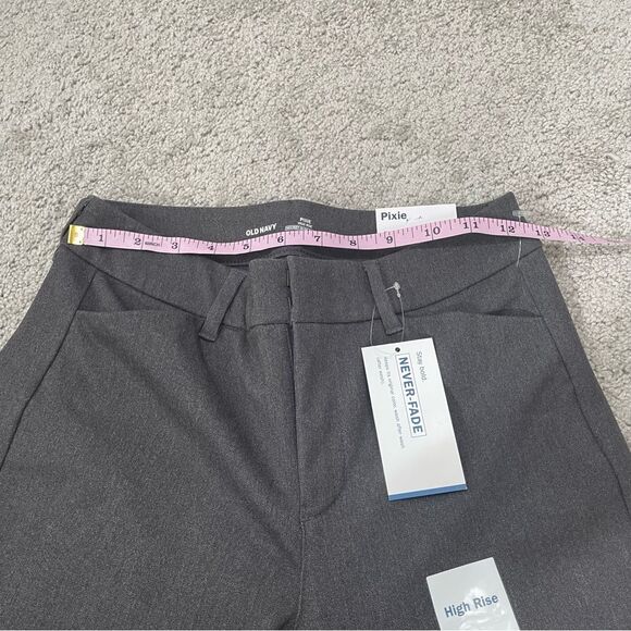 NWT Old Navy High Waisted Pixie Ankle Dark Heather Gray Grey Pant SIze 2 - Picture 6 of 8